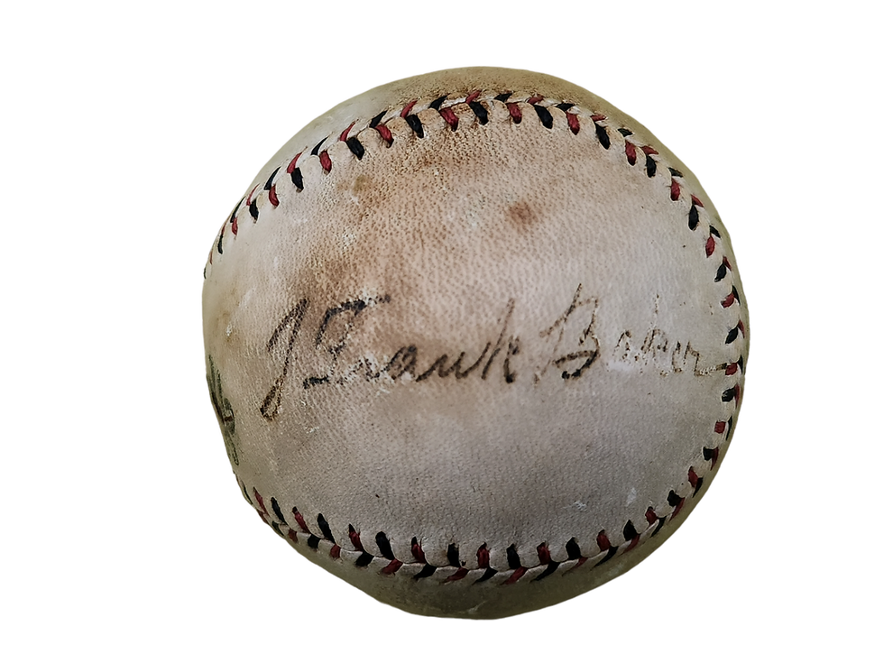 Thumbnail: Babe Ruth 59 HR Inscription Frank Home Run Baker Signed Baseball JSA