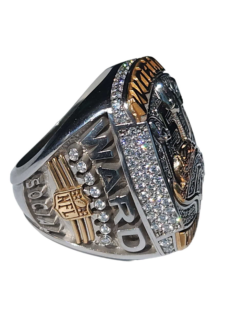 Thumbnail: 2015 Denver Broncos Super Bowl Staff Ring 10k With Presentational Box