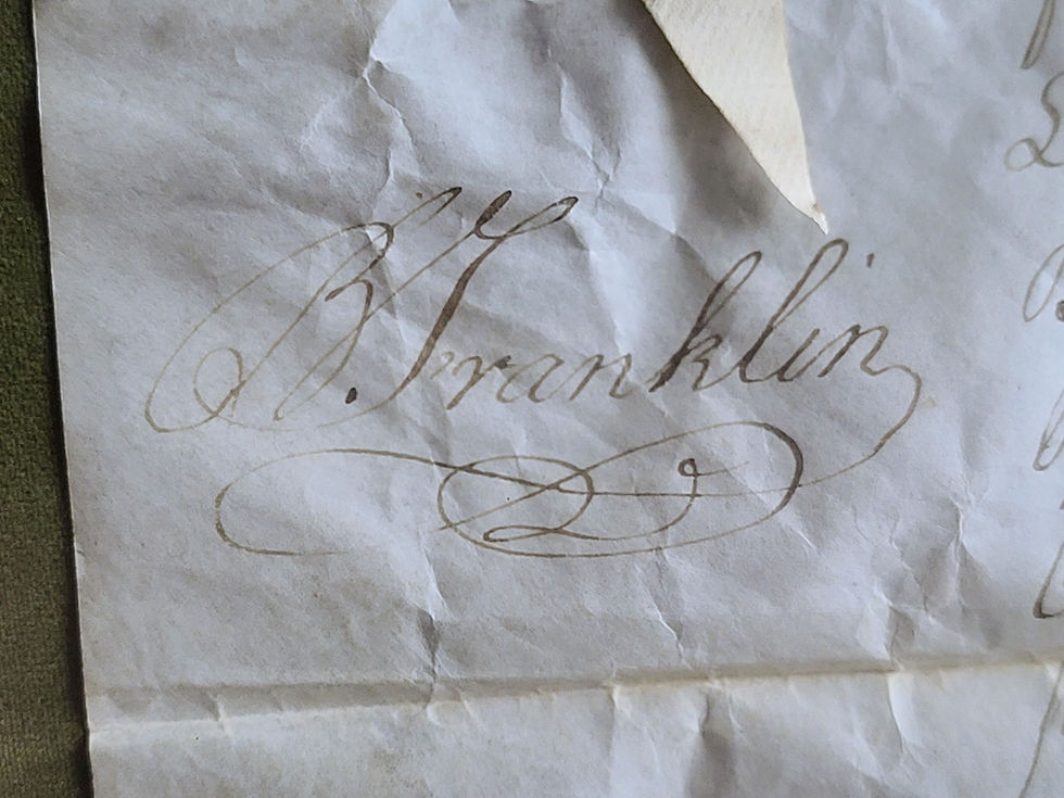 Thumbnail: Benjamin Franklin Signed Land Grant Aug 14, 1788