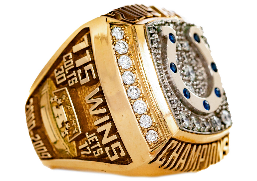 Thumbnail: Indianapolis Colts 2009 AFC Champions 14K Gold and Diamond Ring