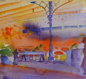 Paris, couleur, aquarelle