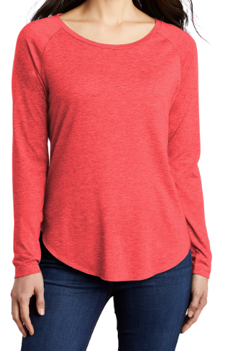 Thumbnail: Sport-Tek ® PosiCharge Long Sleeve Tri-Blend Wicking Scoop Neck Raglan
