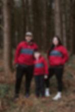 Thumbnail: Penrith Quarter Zip Adults | Burgundy & Grey
