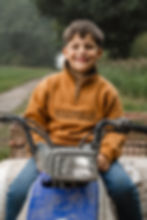 Thumbnail: Catton Unisex Quarter Zip Children's | Camel & Green