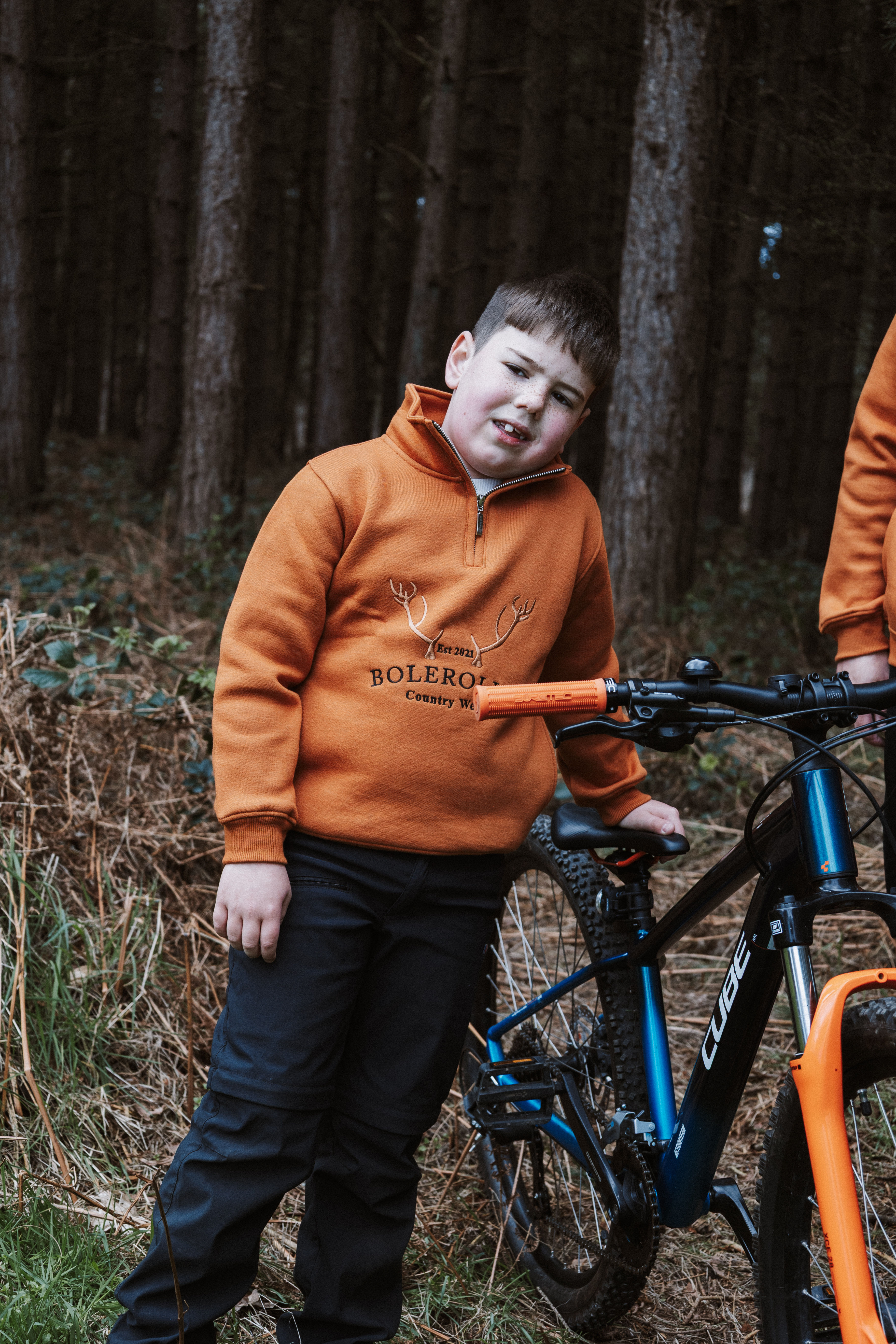 Wolds Quarter Zip Children's | Rust