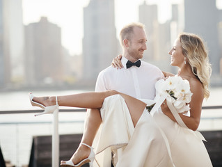 New York wedding with Manhattan skyline view