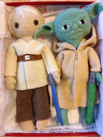 felt Jedi and Yoda dolls