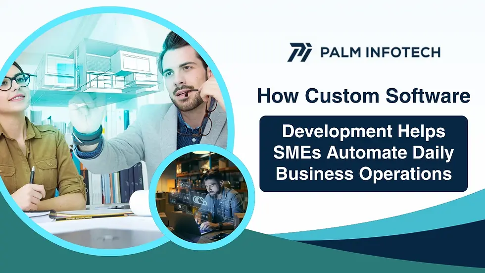 A blog guide on how custom software development helps SMEs automate daily business operations