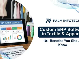 Custom textile and apparel ERP software displayed on tablet