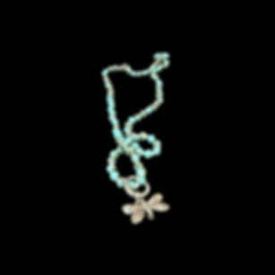 Turquoise Gemstone Sparkly Dragonfly Necklace