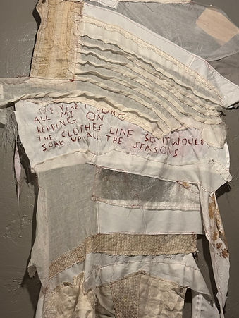 cloth poetry art installation