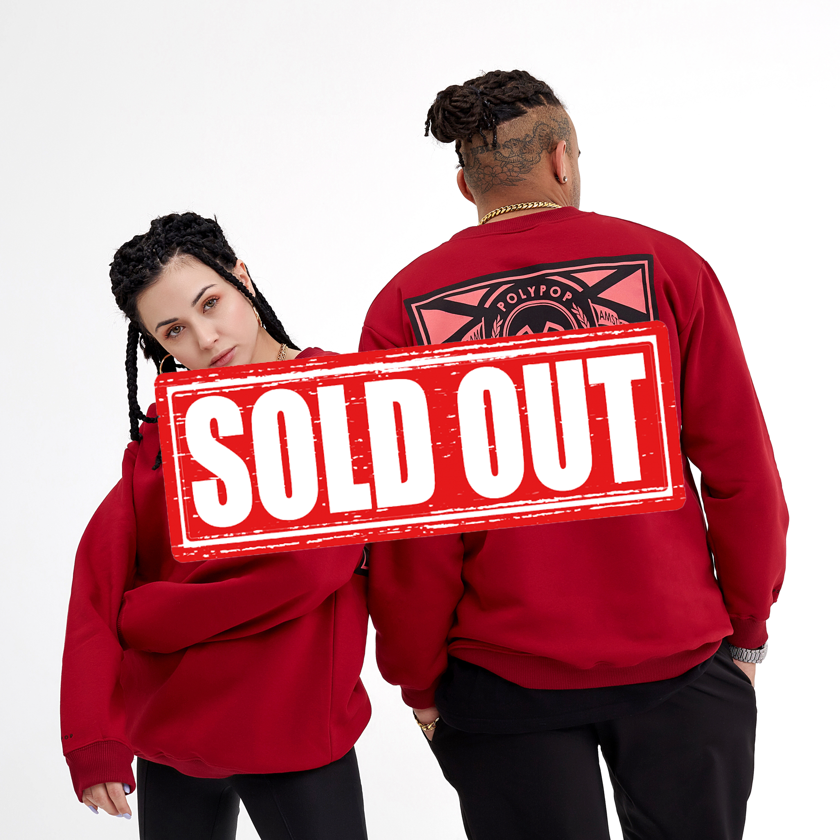 "Polypop X Amsterdam" Regular Fit Bordo Crewneck