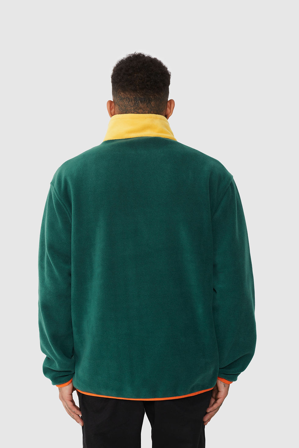 Küçük resim: Polypop Frode Square Logo Polar Sweatshirt Yeşil-Sarı