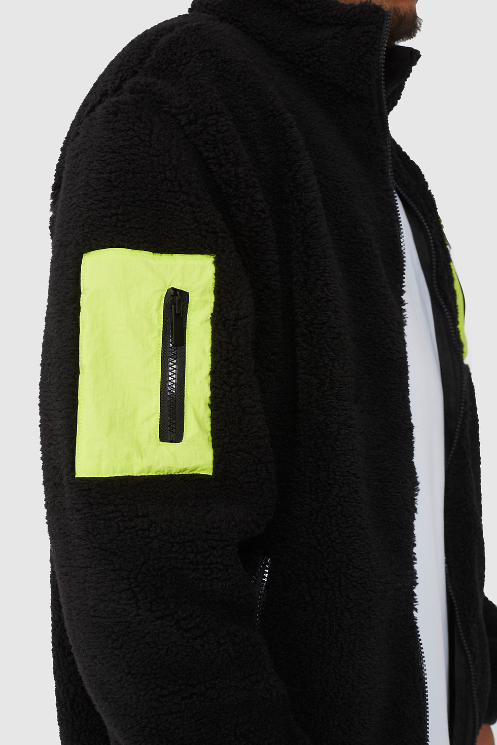 Thumbnail: Njal Black Sherpa Jacket
