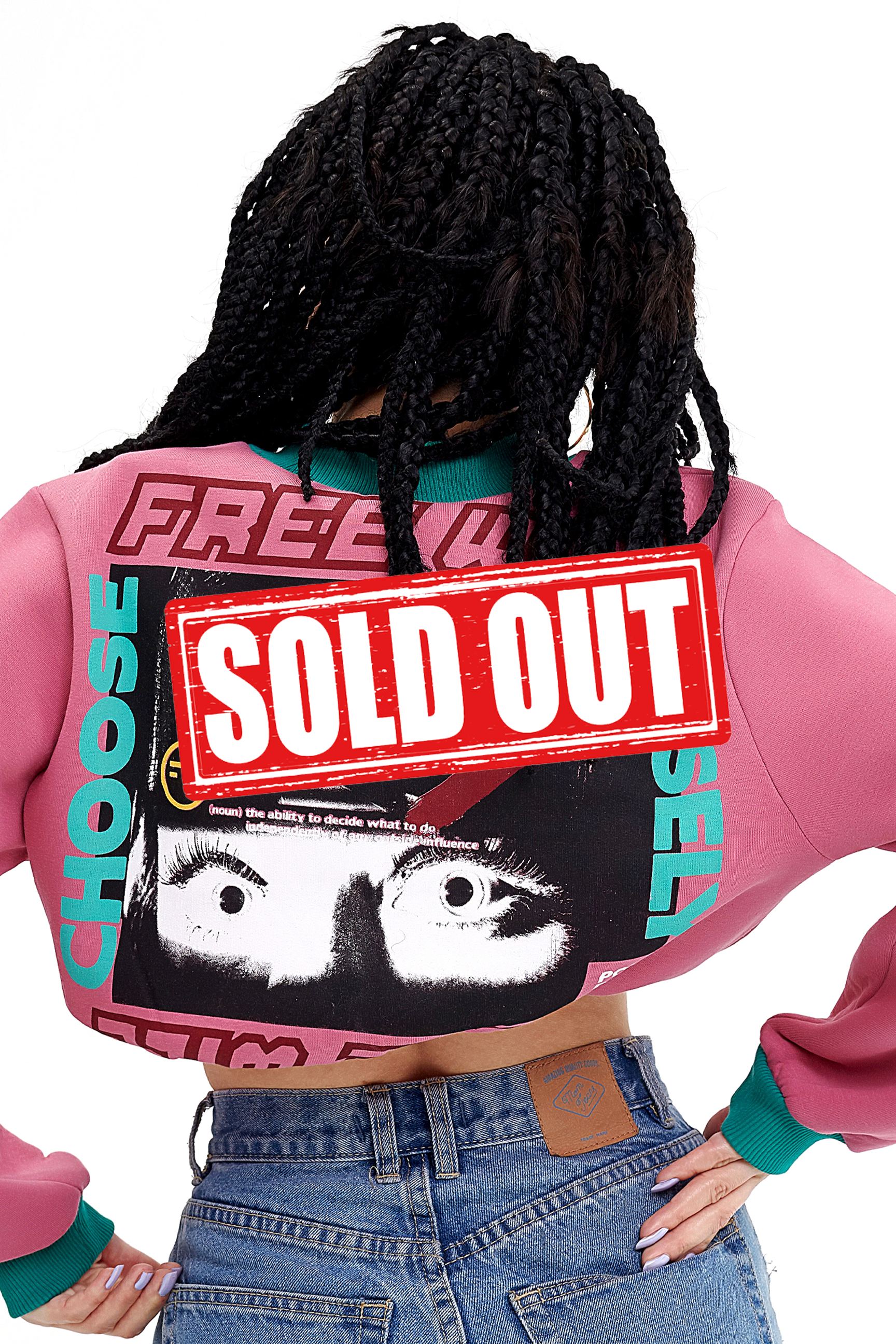 Polypop "Free Will" Crop Sweatshirt