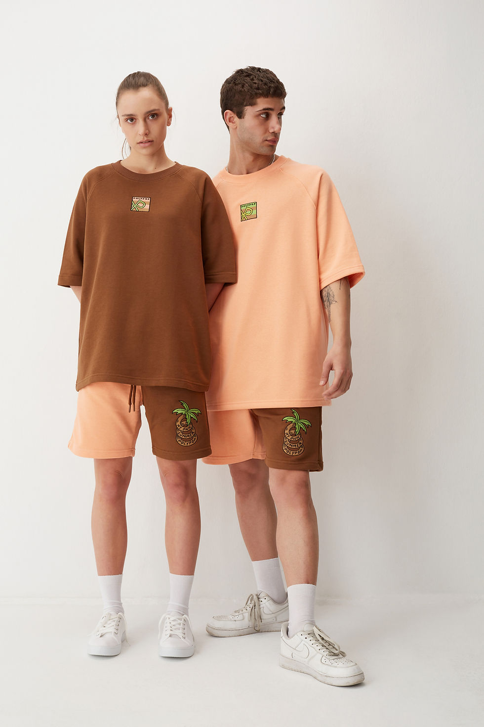 Küçük resim: Polypop "My Own Summer" Regular Fit Blok Şort Somon-Kahverengi