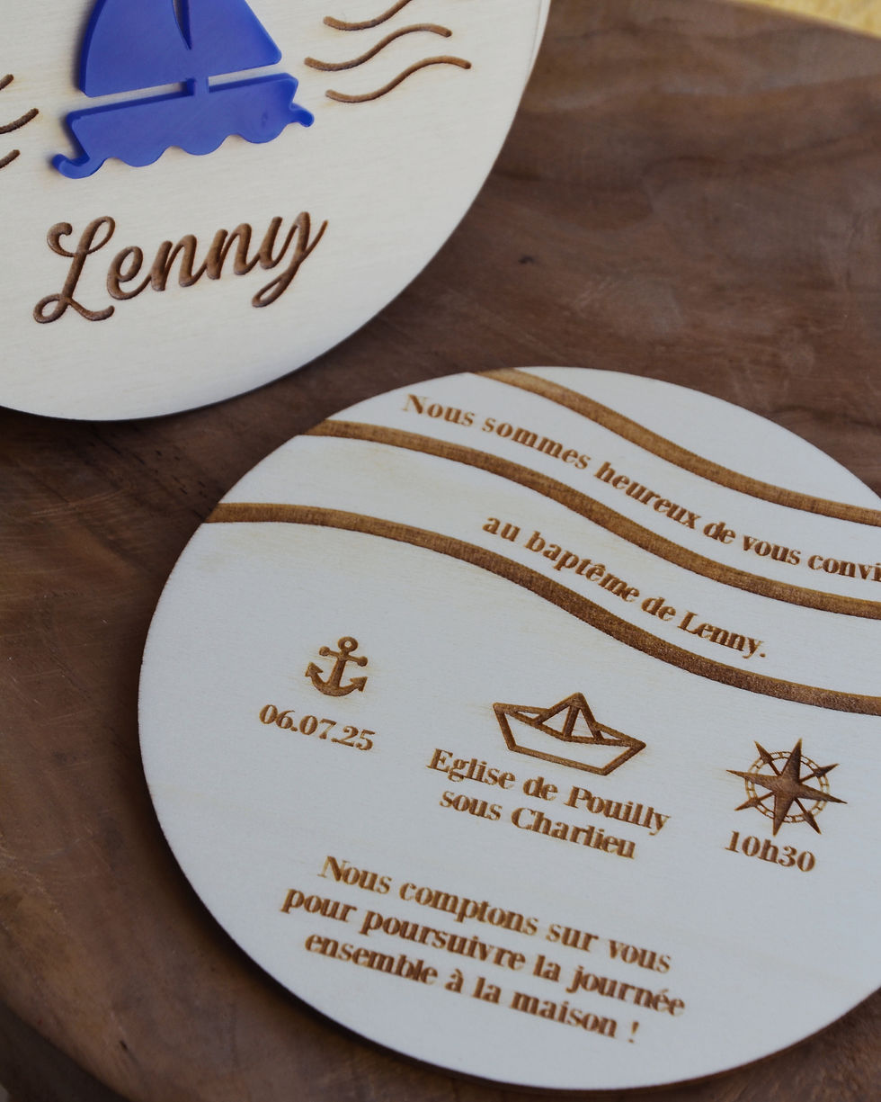 Miniature : Faire Part (en bois)