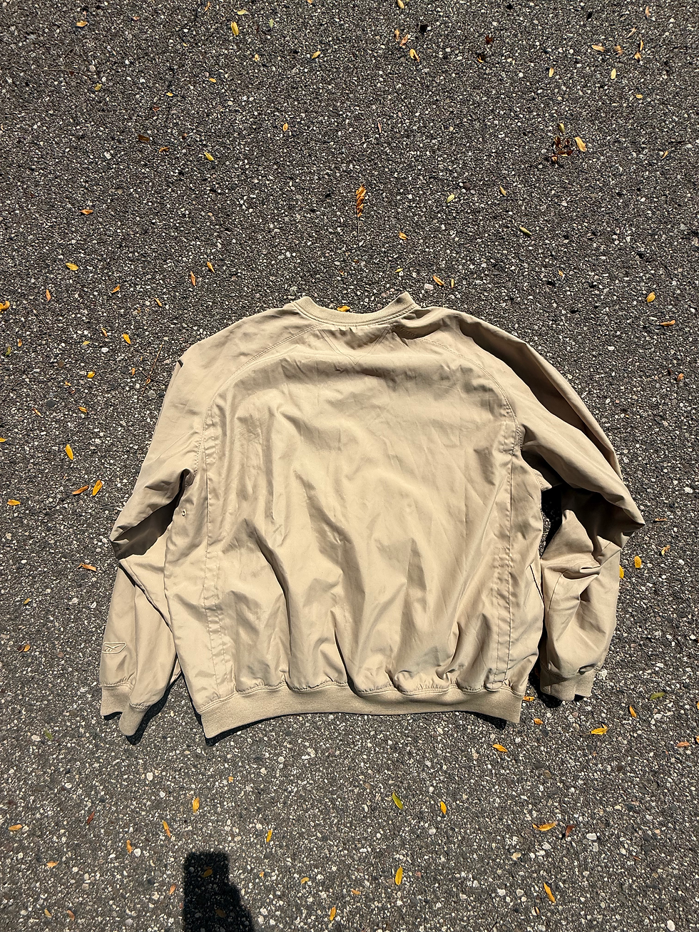 Thumbnail: Minnesota Vikings Beige Reebok Golf Pullover