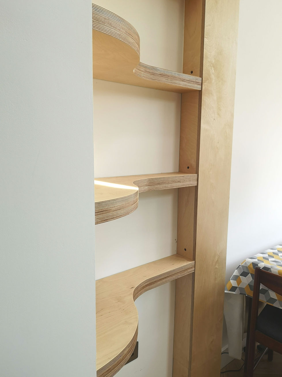 Thumbnail: Birch plywood floating shelves