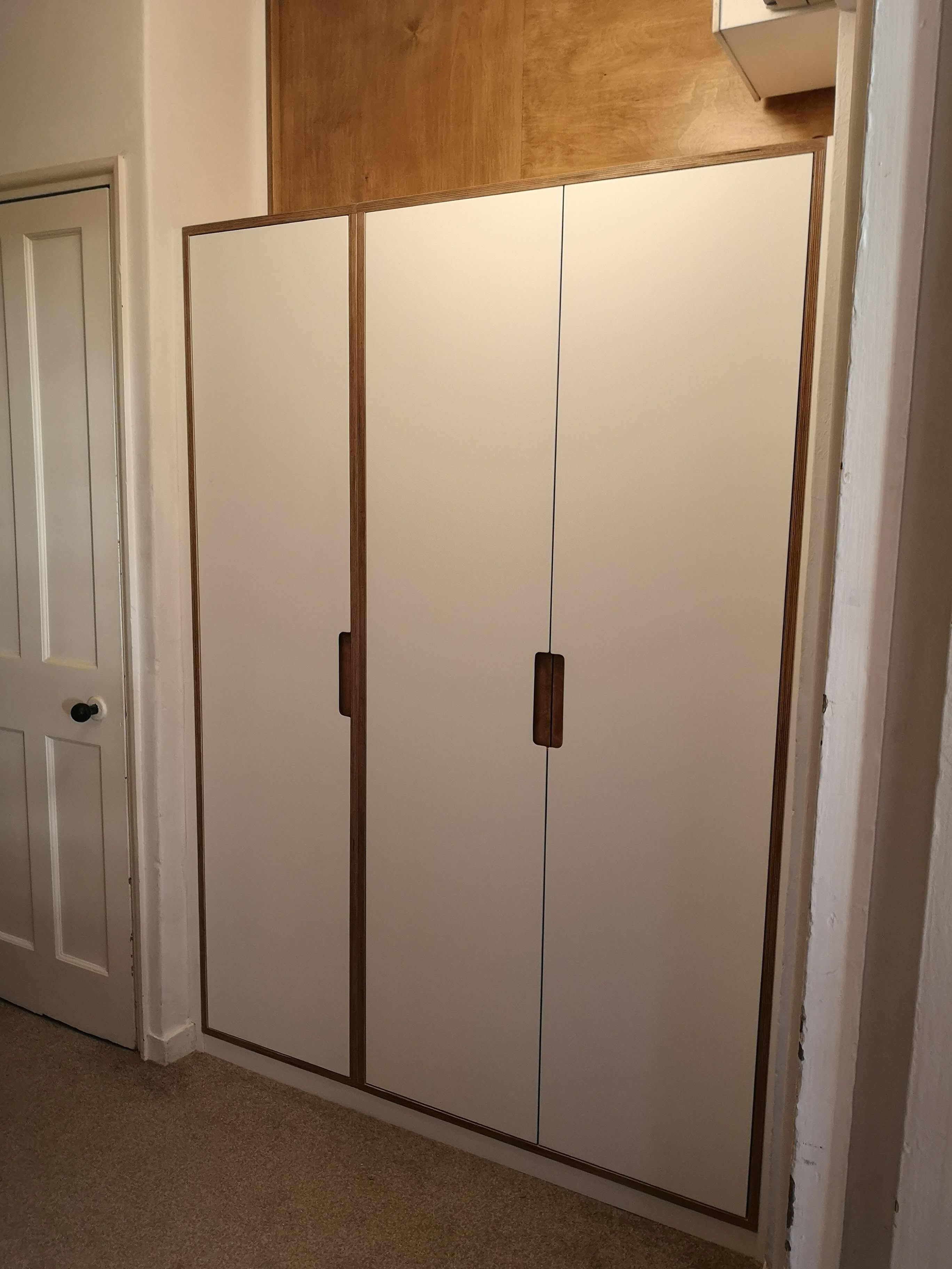 Birch plywood wardrobe