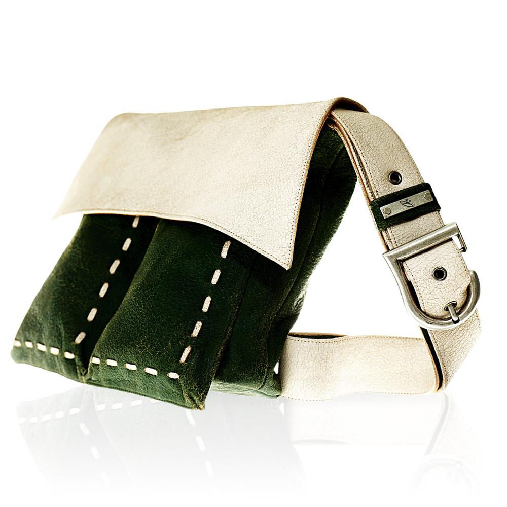 Belearica Cross Body Bag in Green/White
