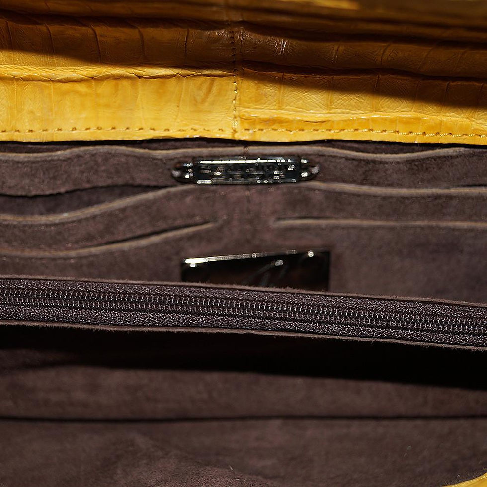 Thumbnail: Siska Crocodile Clutch in Yellow