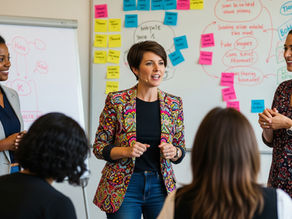 Business Coach in a meeting with clients.
