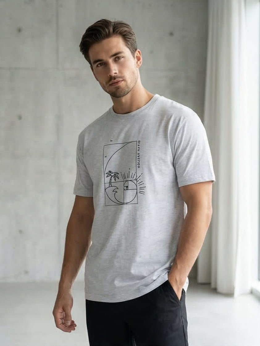 Küçük resim: Erkek T-Shirt ( Fi - Gri )