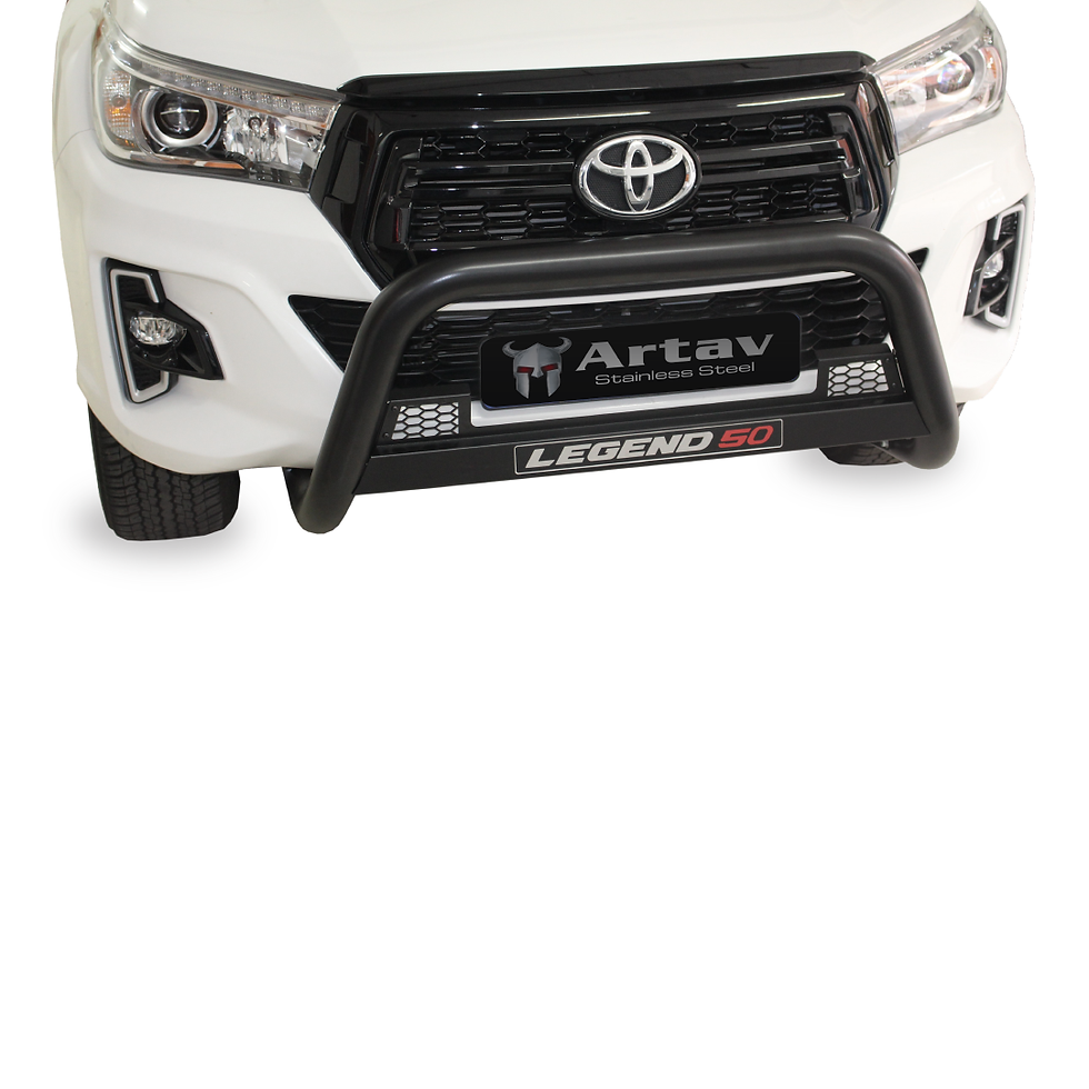 Toyota Hilux LEGEND 50 Honeycomb Nudge Bar Black on Toyota Hilux