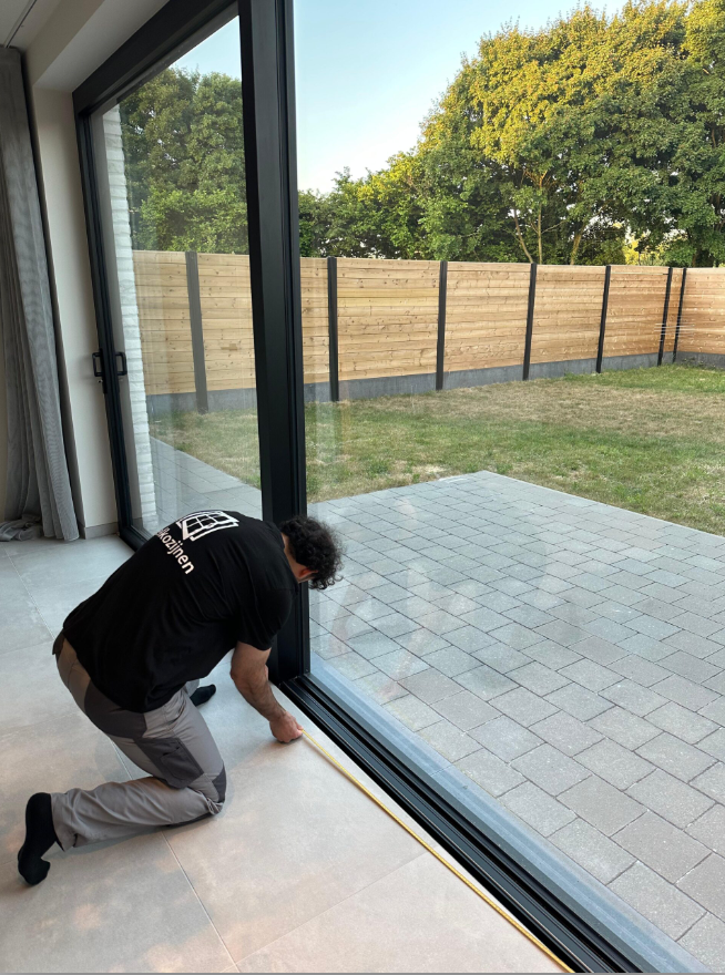 Schuifpui gezet door Belkozijnen