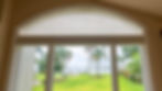 Enhancing an eyebrow arch window with energy efficient custom honeycomb shades in a Castle Pines CO dining room — BCC.; Discover privacy solutions for odd-shaped blinds solutions with Blind Corners & Curves across Denver, Breckenridge, and Durango.; Experience superior home value enhancement with specialty blinds when you choose Blind Corners & Curves in Denver, Aspen, and Winter Park.;
