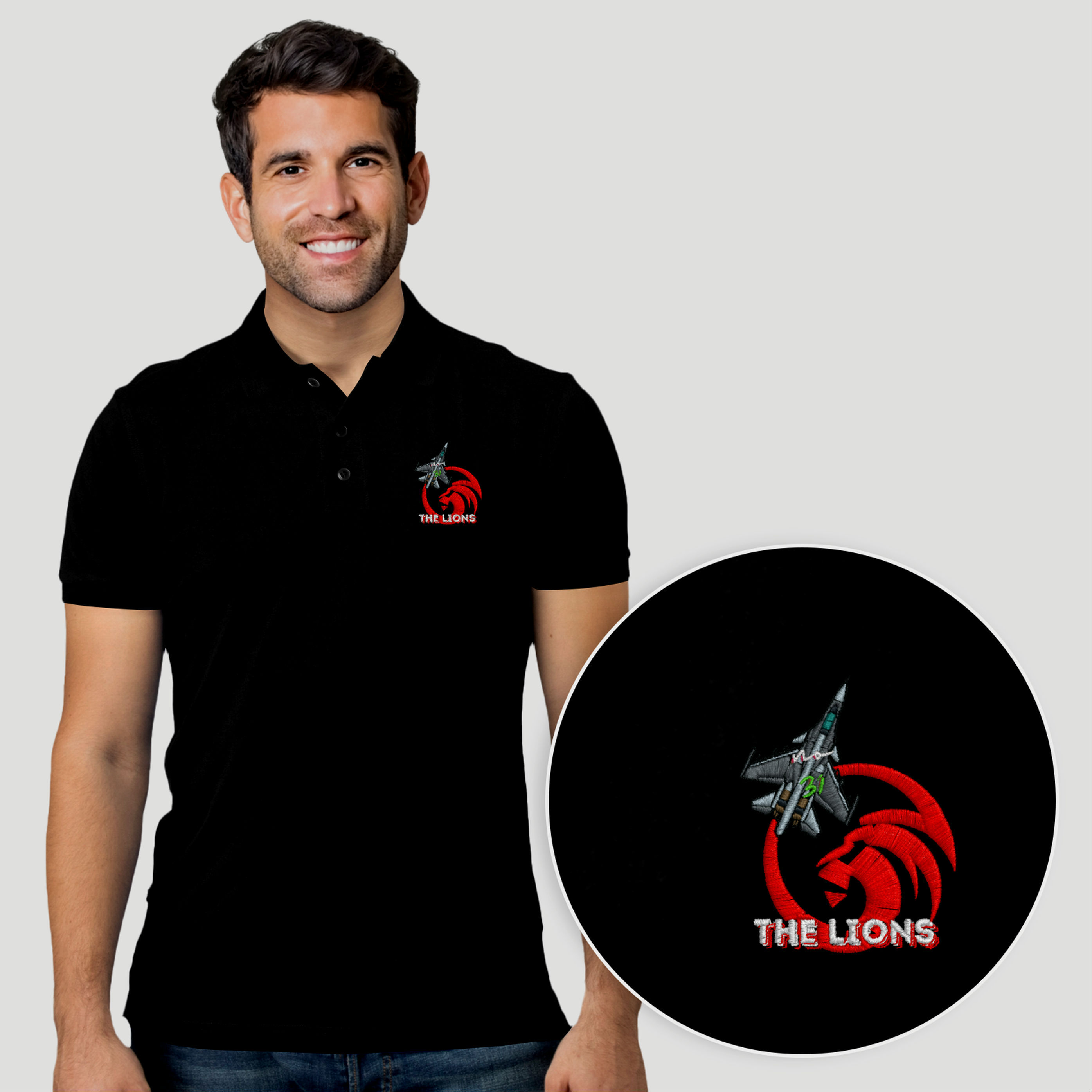 The Lions No-31 Sqn Su-30mki embroided Tee by iafsfighters