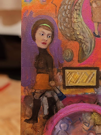 A fragment from a painting painted by an artist Maia Sakvarelidze