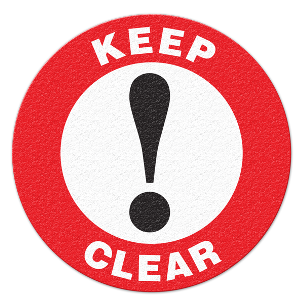 Keep Clear Floor Sign
