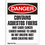 Thumbnail: DANGER Tag: Contains Asbestos Fibers Avoid Creating Dust