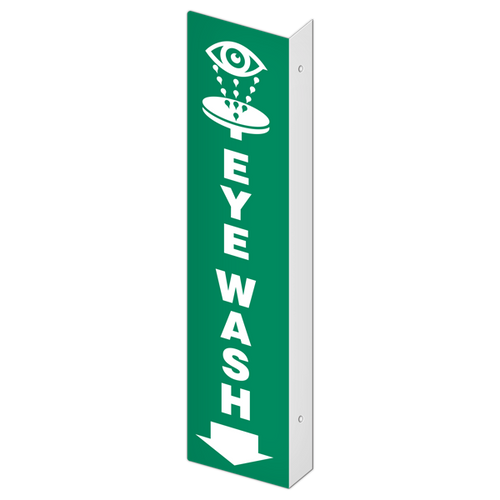 Eye Wash Station Sign (4" x 18" Projected) Manufacturing