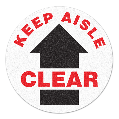 Keep Aisle Clear Floor Sign