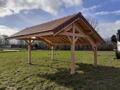 auvent 2 pentes inegales