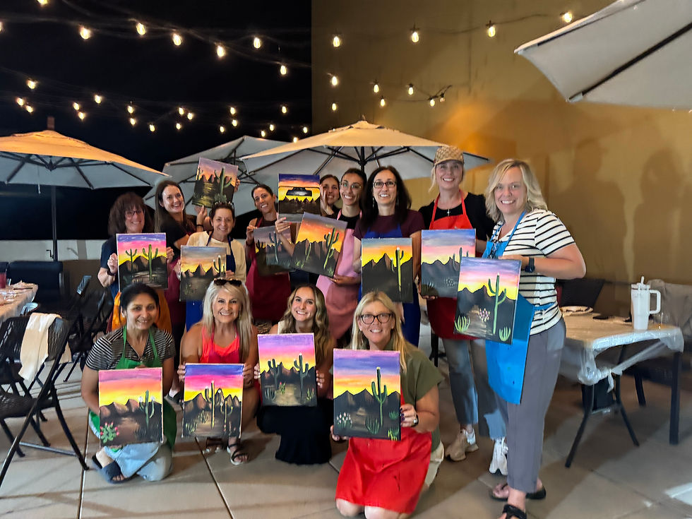 Paint and Sip at the Village, Chandler, Arizona