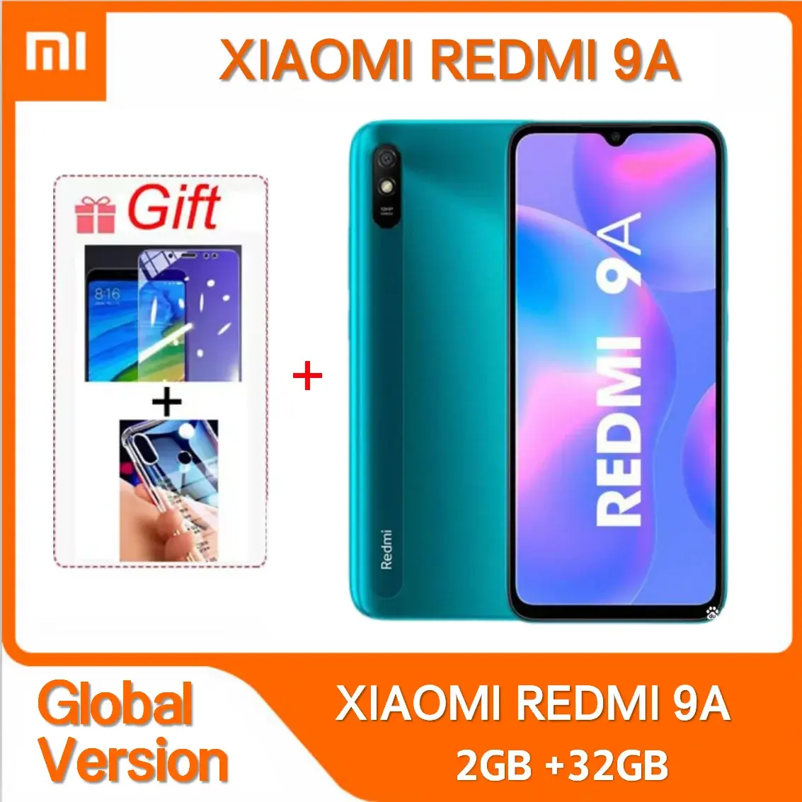 GLOBAL VERSION Xiaomi Redmi 9A /9at Smartphone 2GB 32GB 5000mAh 6.53 Inch