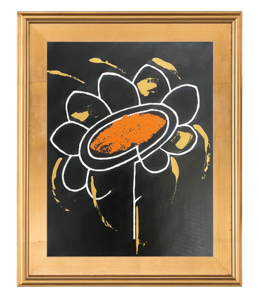 Sunflower painting by Ken Kammal from the Plants in a Portal: The Frailty of Life series. A radiant sunflower turns toward the light, symbolizing resilience, transformation, and humanity's capacity to grow through change and renewal.