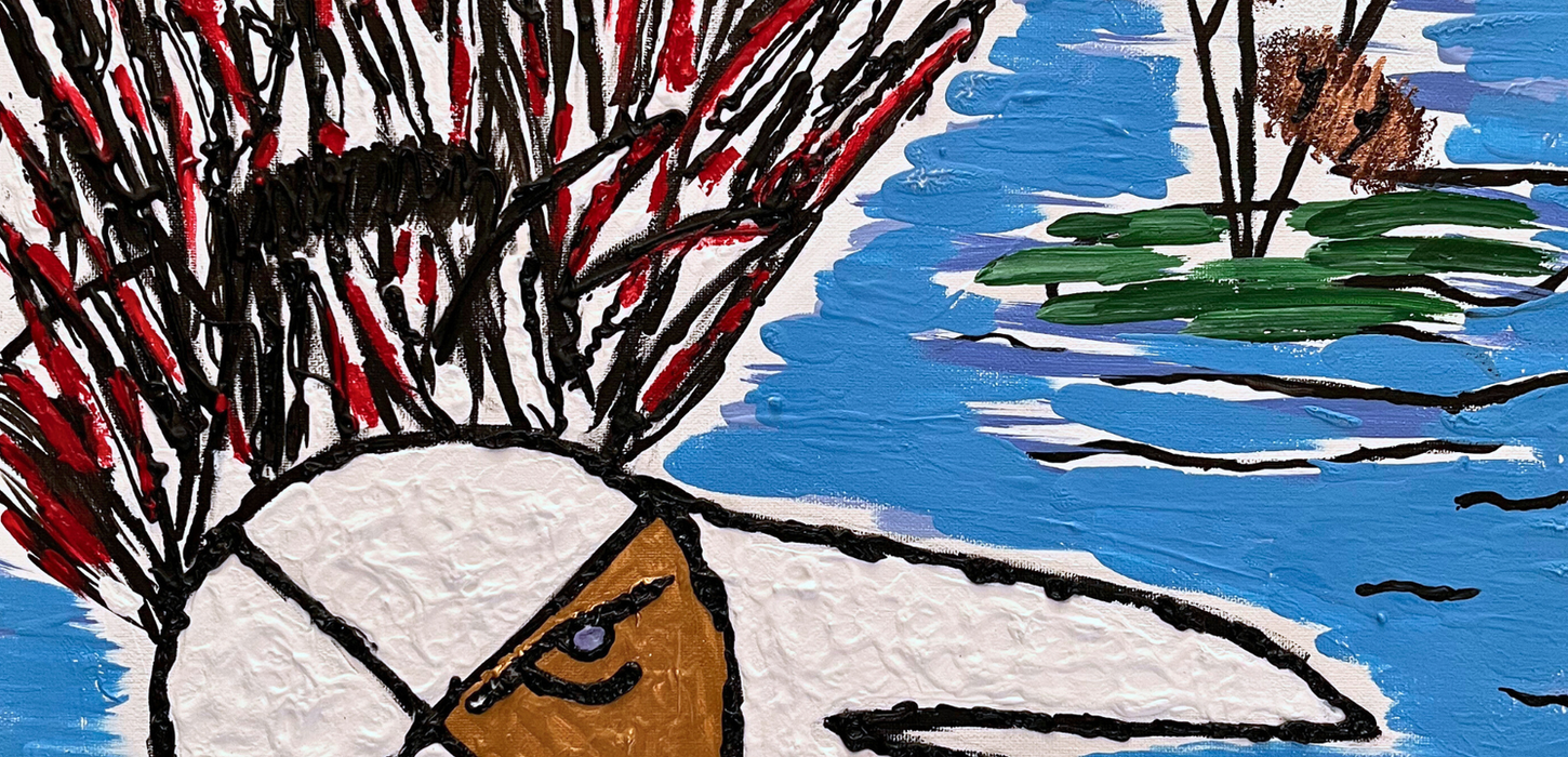 The Bird of Jove and the Fearless Flight to the End painting by Ken Kammal, a symbolic artwork exploring courage, transformation, and conscious flight.