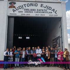 Inauguran auditorio ejidal Emiliano Zapata en San Andrés Cuexcontitlán
