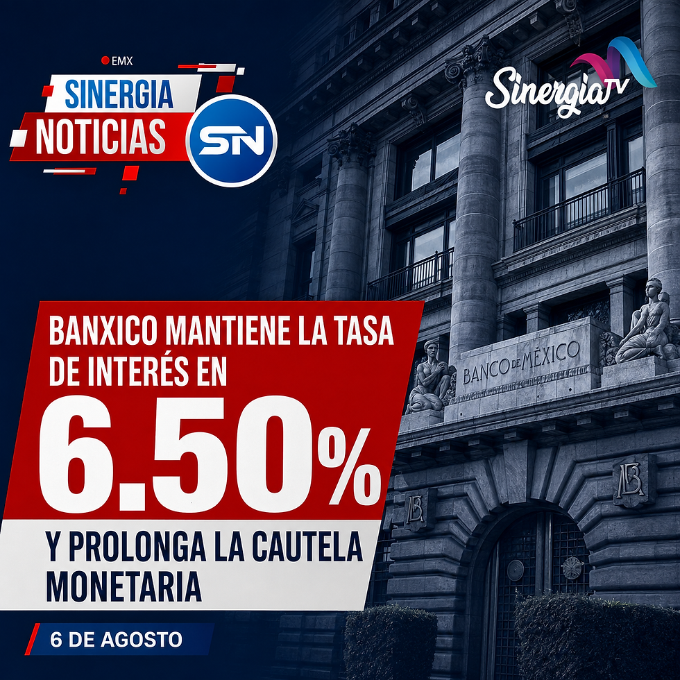 Banxico mantiene la tasa de interés en 6.50% y prolonga la cautela monetaria