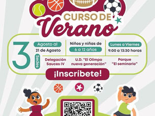 IMCUFIDET mantiene abiertas las inscripciones para el Curso de Verano 2026 en Toluca