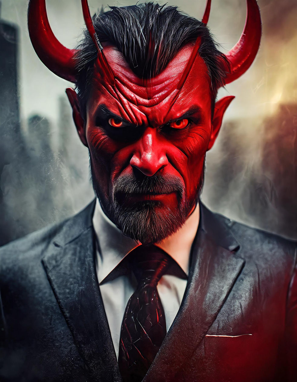 Firefly A Devil Boss, beautiful but odd high-quality Red faced Devil boss with horns, port