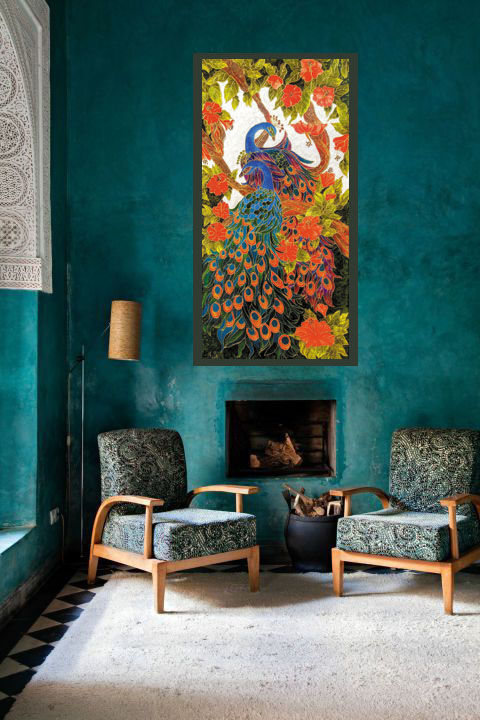 Thumbnail: Peacocks Delight/ Peacock Giclée Print / Peacocks Art