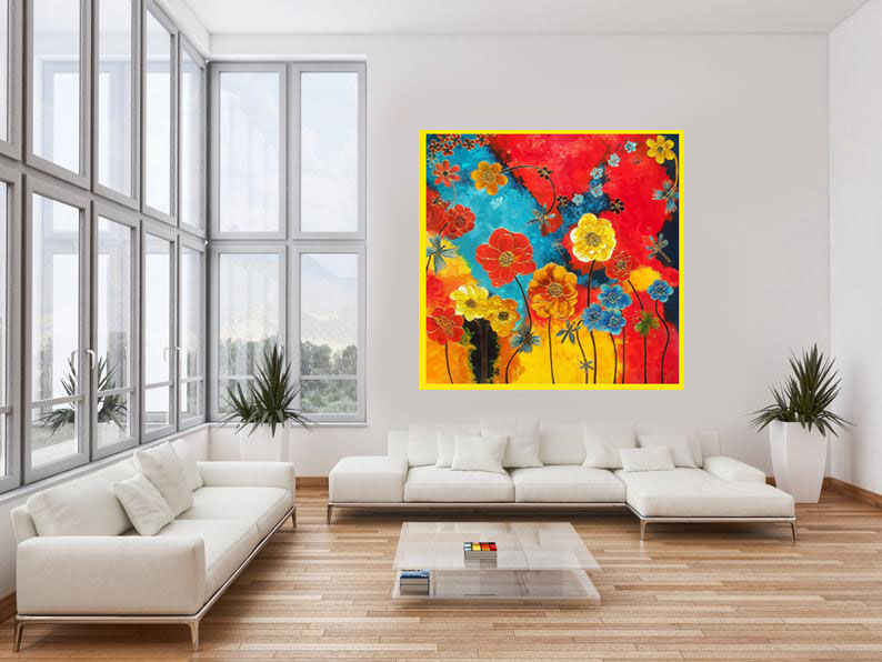 Thumbnail: Flower Power/Canvas Painting/ Giclée/Reproduc