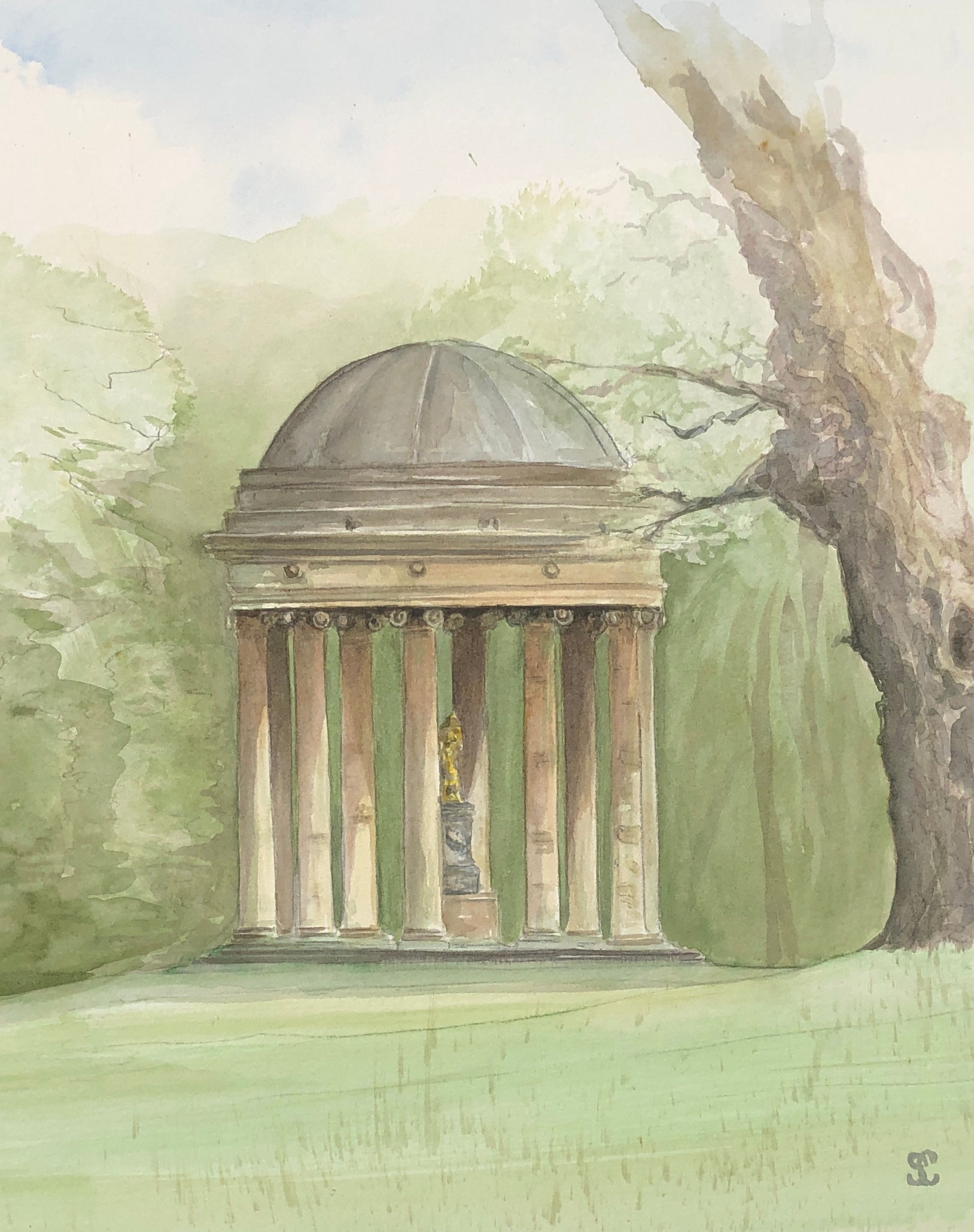 Stowe, The Rotunda - A6 Card Individual (Portrait)