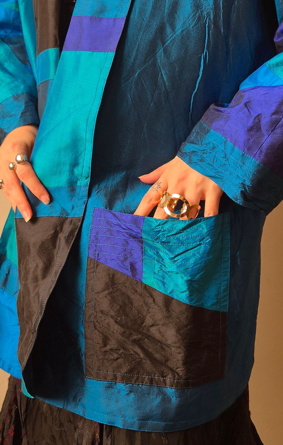 Miniatura: Kimono 100% Thai Silk Hand Made 